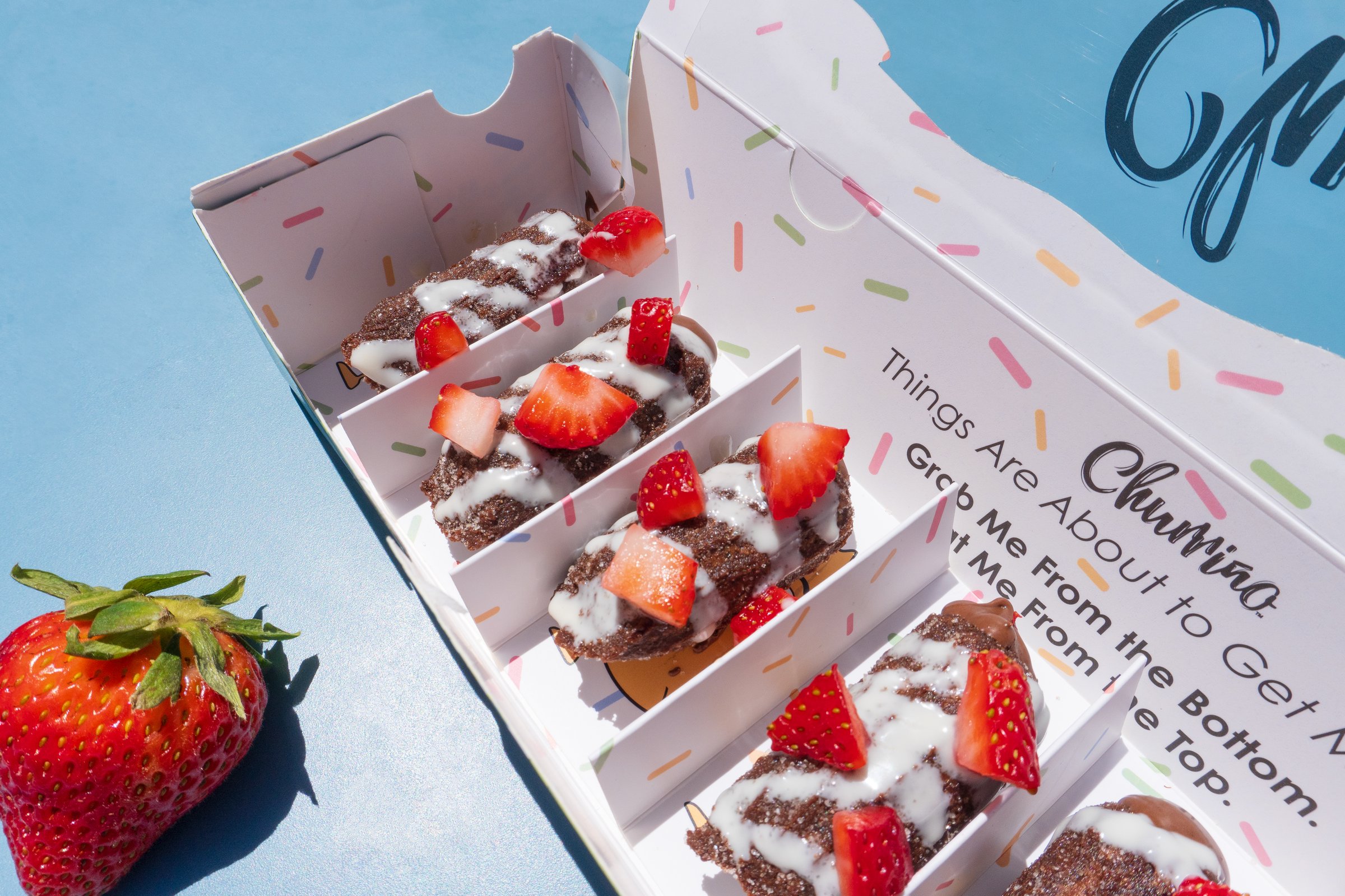 Churriño strawberry flavor, campaign photography