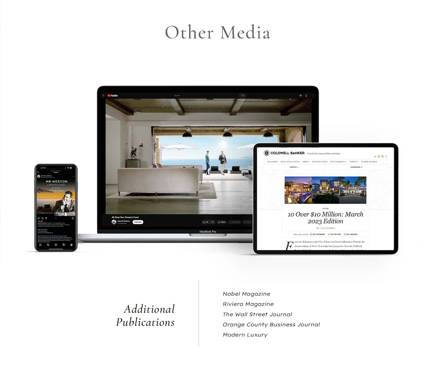 Coldwell Banker digital press placement across devices